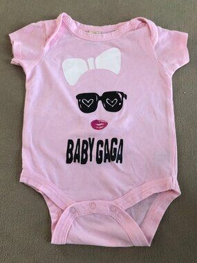 Kavio Baby Girls Pink Onesie Short Sleeves Size 6 Month